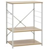 VidaXL Microwave Cabinet White and Oak 23.6"x15.6"x31.3" Engineered Wood - 2 of 4