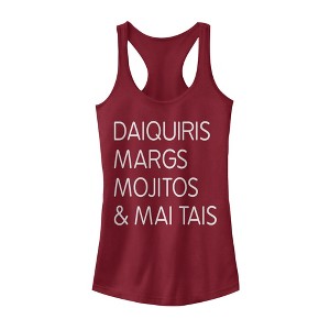 CHIN UP Summer Cocktail Menu Racerback Tank Top - 1 of 3
