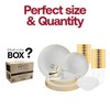 Smarty Had A Party Gray w/ Gold Organic Plastic Tableware Set - 120 Sets - 3 of 4
