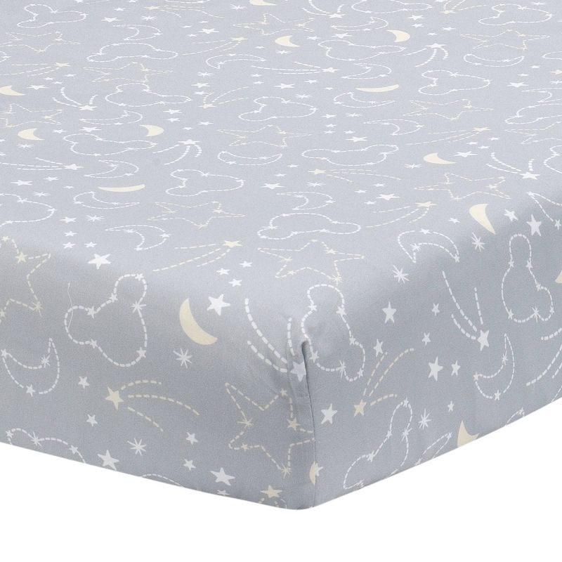 Lambs &#38; Ivy Disney Baby Nursery Crib Fitted Sheet - Mickey Mouse, 1 of 5