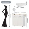 35.4'' Kitchen Island With Drop Leaf, Tilt Out Kitchen Trash Cabinet - 4 of 4