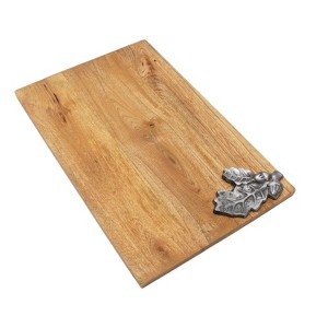 SEVOBAL Serving Platters Leaf Land Wooden Platter, Whimsical Serving Board for Elegant Entertaining, Family Parties, Brown, 11"*17"*1.25" - 1 of 4