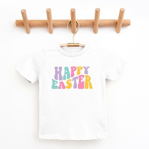 The Juniper Shop Happy Easter Wavy Colorful Youth Short Sleeve Tee - 1 of 2