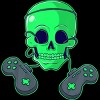 Girl's Design By Humans Halloween Skeleton Skull Crossbones Video Gamer By TaiHan T-Shirt - 2 of 3