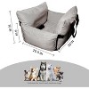 Hachikiko Versatile Pet Car Seat Bed - Expandable Dog Booster with Side Pockets & Safety Straps - 3 of 4
