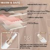 Waffle Heated Throw Blanket, Machine Washable Electric Blankets Fast Heating with LCD Controller, 6 Heat Levels & 1-4H Time Settings, Grey, 90"x100" - 4 of 4