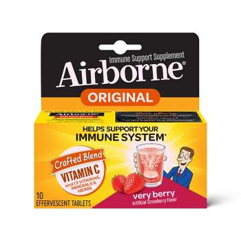 Airborne Immune Support Effervescent Tablets with Vitamin C & Zinc - Very Berry - 10ct