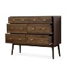GDFStudio Wilbur Mid-Century Modern Wooden 6 Drawer Double Dresser - 4 of 4