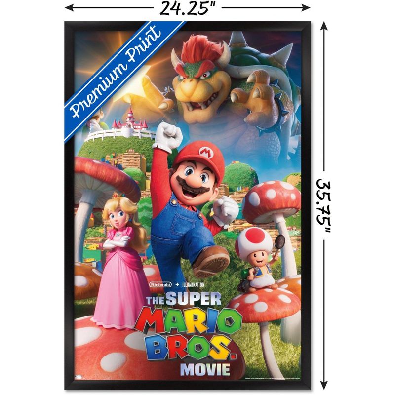 Trends International The Super Mario Bros. Movie - Mushroom Kingdom Key Art Framed Wall Poster Prints, 3 of 7