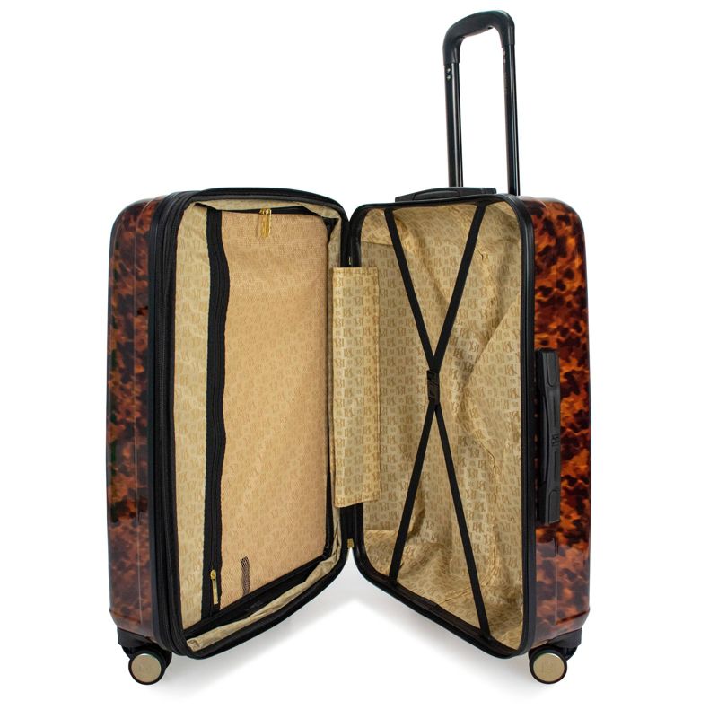 Badgley Mischka Tortoise Expandable Hardside Checked 3pc Luggage Set, 2 of 5
