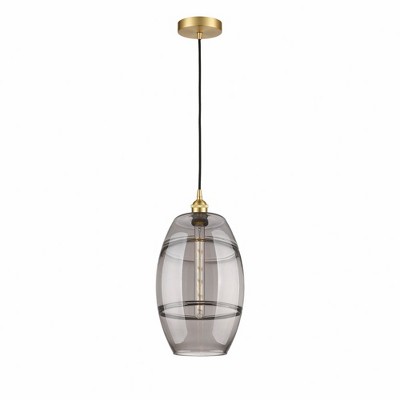 Vaz - 1 Light Cord Hung Mini Pendant In Industrial Style-18.5 Inches Tall and 10 Inches Wide