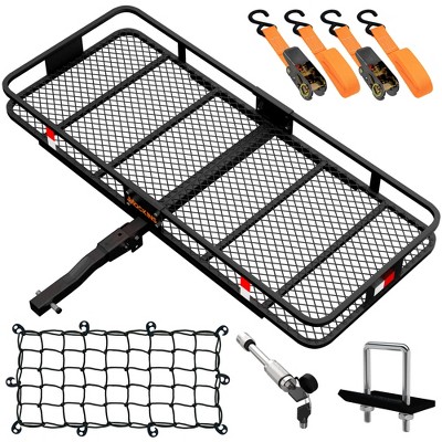 Mockins 60"x24"x6" Rustproof Hitch Mount Carrier - 500lbs Cap. Hitch Basket