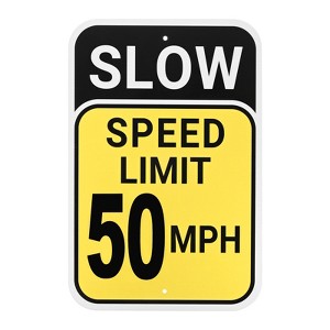 Unique Bargains Aluminum Weather Resistant Waterproof Rust Free Traffic Signs 1 Pc - 1 of 4