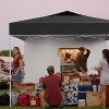10x10 Pop Up Canopy, Easy Up Outdoor Canopy Tent with 1 Sidewall, Portable Commercial Tent with Vent Roof Roller Bag for Camping Picnic Beach, Black - 3 of 4
