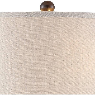 Bronze Hammered Textured Table Lamp with White Drum Shade
