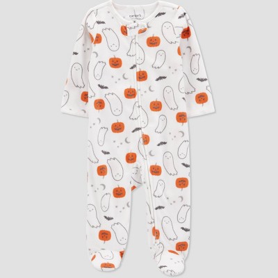 Image of Carter's Just One You®️ Baby Jack O Lanterns Sleep N' Play - White Newborn
