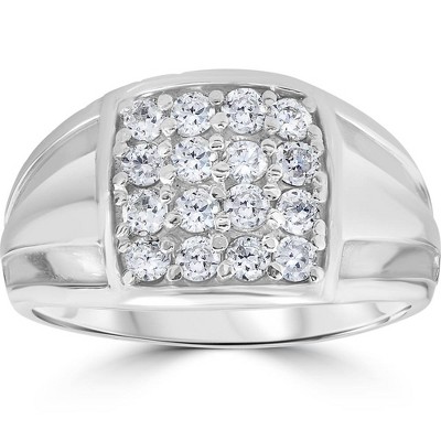 Pompeii3 1 cttw Diamond Mens Ring 10k White Gold