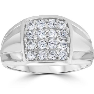 Pompeii3 1 cttw Diamond Mens Ring 10k White Gold - 1 of 4