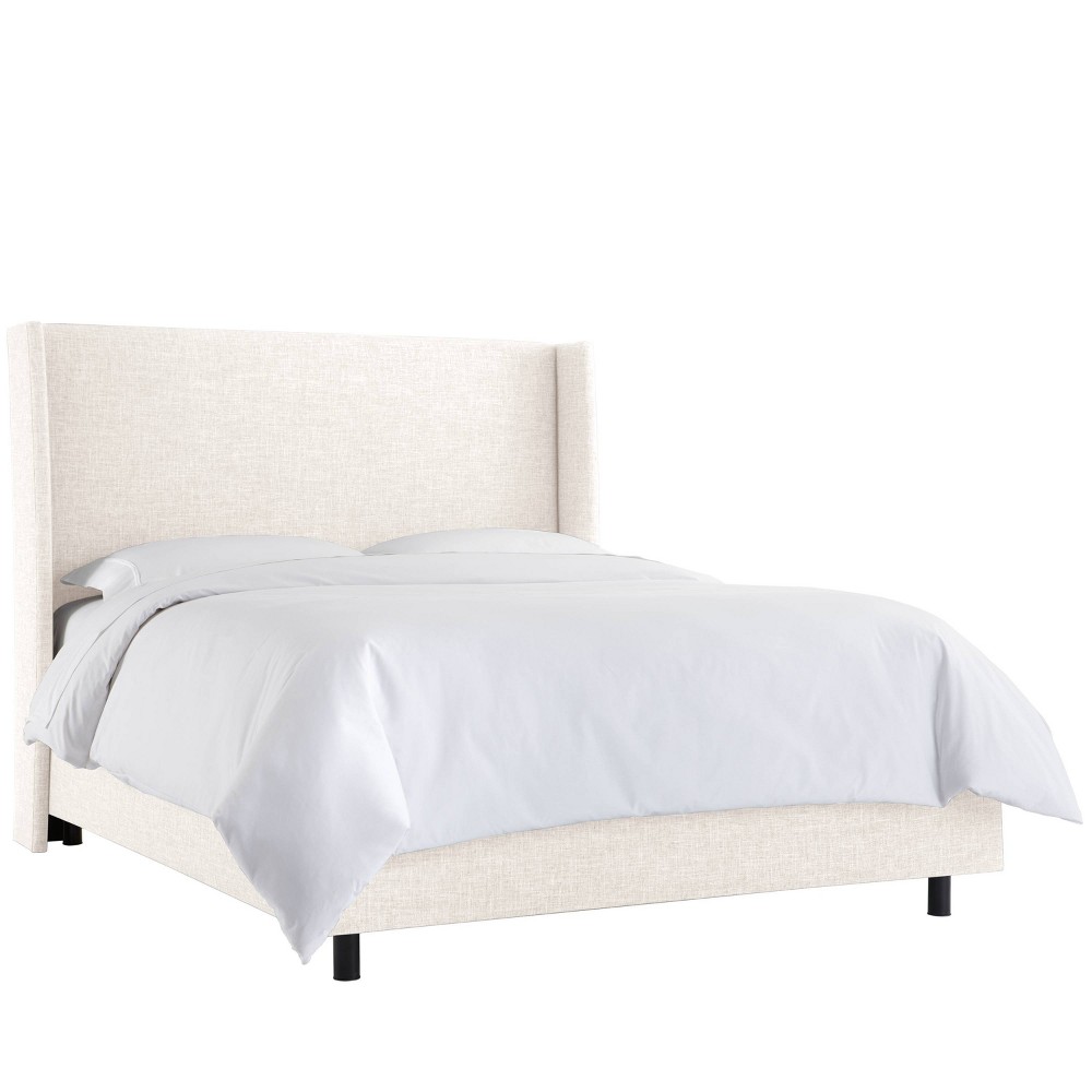 King Antwerp Wingback Bed Off White Linen - Project 62