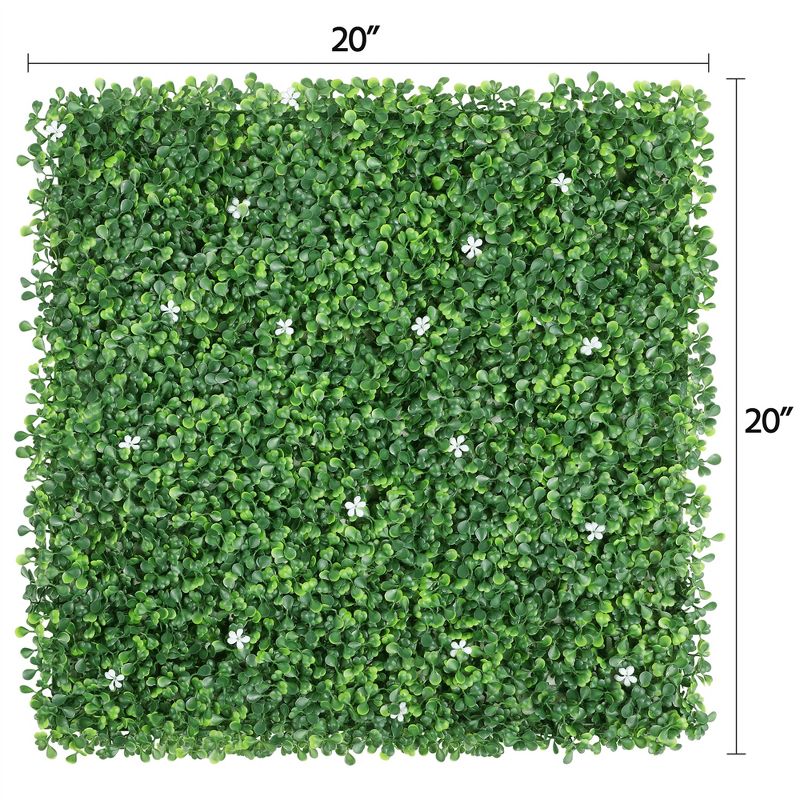 Yaheetech 20" x 20" Artificial Boxwood Hedge Panel Green, 2 of 11
