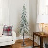 Northlight Pre-Lit Alpine Flocked Artificial Christmas Tree - 6' - Clear LED Lights - image 2 of 4