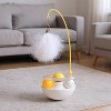 Interactive Cat Feather Toys 2025 Upgraded Interactive Cat Toys for Indoor Cats, Teaser Catnip Toy for Kitten Cats White - 4 of 4