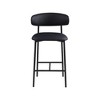 Meridian Furniture,Lupita Black Vegan Leather Counter Stool, Set of 2 - 2 of 4