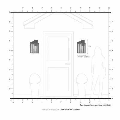 Brushed Nickel 3-Light Outdoor Wall Lantern with Clear Glass
