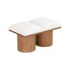 Meridian Furniture,Pavilion Cream Boucle Fabric Bench - 4 of 4