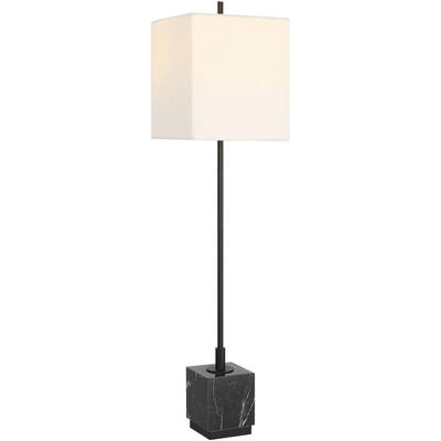 Uttermost Escort Satin Black Metal Buffet Table Lamp