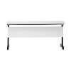 Emma and Oliver Heavy-Duty Flip Top Training Table with Nesting Design, Privacy Panel, T-Legs, Tabletop, Metal Frame - 3 of 4