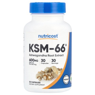 Nutricost KSM-66, Ashwagandha Root Extract, 600 mg, 30 Capsules