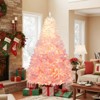 Tangkula Artificial Christmas Tree Hinged Snow Flocked Xmas Tree w/ 456/820/1264/1774 Branch Tips - 3 of 4