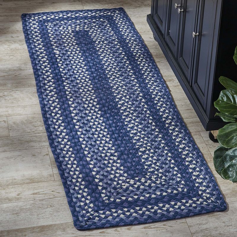 Park Designs Blue and Stone Braided Rectangle Rug Runner 2 ft x 6 ft, 2 of 4