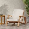 Christopher Knight Home Paloma Outdoor Acacia Wood Adirondack Design Club Chair with Cushion - 2 of 4