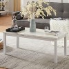 Hooseng Coffee Table Set of 3, Rectangle Coffee Table with Two End Side Table, Faux Marble Tabletop Style with Metal Frame - 2 of 4