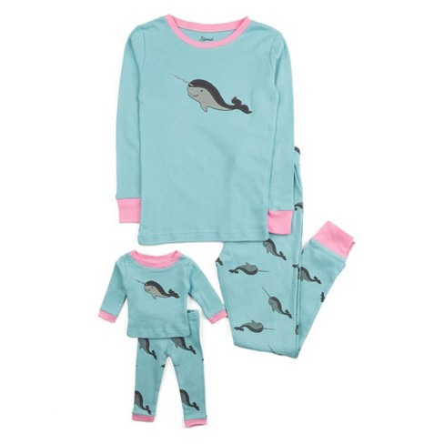 Leveret Matching Girl and Doll Short Moon & Stars Pajamas