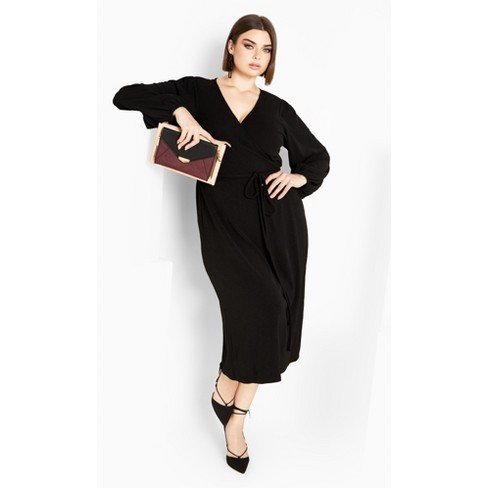 Black wrap dress outlet target