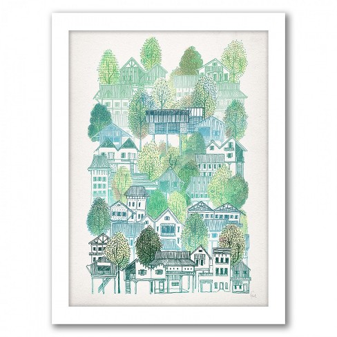 Americanflat Cambodian Village By David Fleck White Frame Wall Art Target