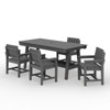 Hyleory HDPE Outdoor Dining Set, 5-Piece Patio Table and Chairs Set, All-Weather Dining Furniture for Backyard, Deck, or Garden - 2 of 4