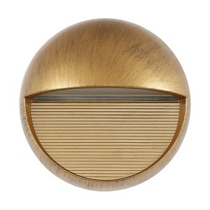 6.25" Orbe Outdoor Metal/Glass Integrated LED Wall Sconce Antique Gold - JONATHAN Y: ETL Listed, Modern Design, Hardwired - 1 of 4