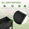 Arceso Raised Garden Beds Outdoor, 40 Inch  Raised Garden Bed with Wheels Lockable & Handlebar, with Legs, HDPS Weather Resistant Garden Planter - 3 of 4