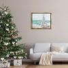 Stupell Industries Snowy Christmas Tree Beach ShoreFloater Canvas Wall Art - 2 of 4