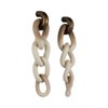 Decorative Resin Chain Link Wall Sculpture Set - 28" Hanging Art - Brown & Ivory Modern Wall Decor - Set of 2 - 4 of 4
