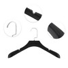 Unique Bargains Flat Hook Closet Hanger Black 4 Pcs - 3 of 4