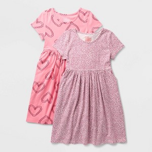 cat and jack pink dress Girls' Long Sleeve Pointelle A-Line Dress - Cat & Jack Pink M