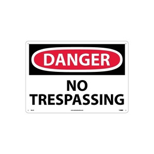 National Marker No Trespassing 14X20 .040 Aluminum Danger Sign D81AC - 1 of 1