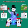 8 FT Christmas Inflatables Snowman with Penguins Built-in Rotating Colorful LED Lights Christmas Inflatable Outdoor Decoration,Christmas Blow Ups - 4 of 4