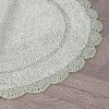 Eloise Crochet Border 100% Cotton Bath Mat  - Green 21" x 34" - 3 of 4