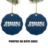 Jeopardy Classic Logo Porcelain Scalloped Holiday Christmas Tree Ornament  2.8" (7.1 cm) - 2 of 4